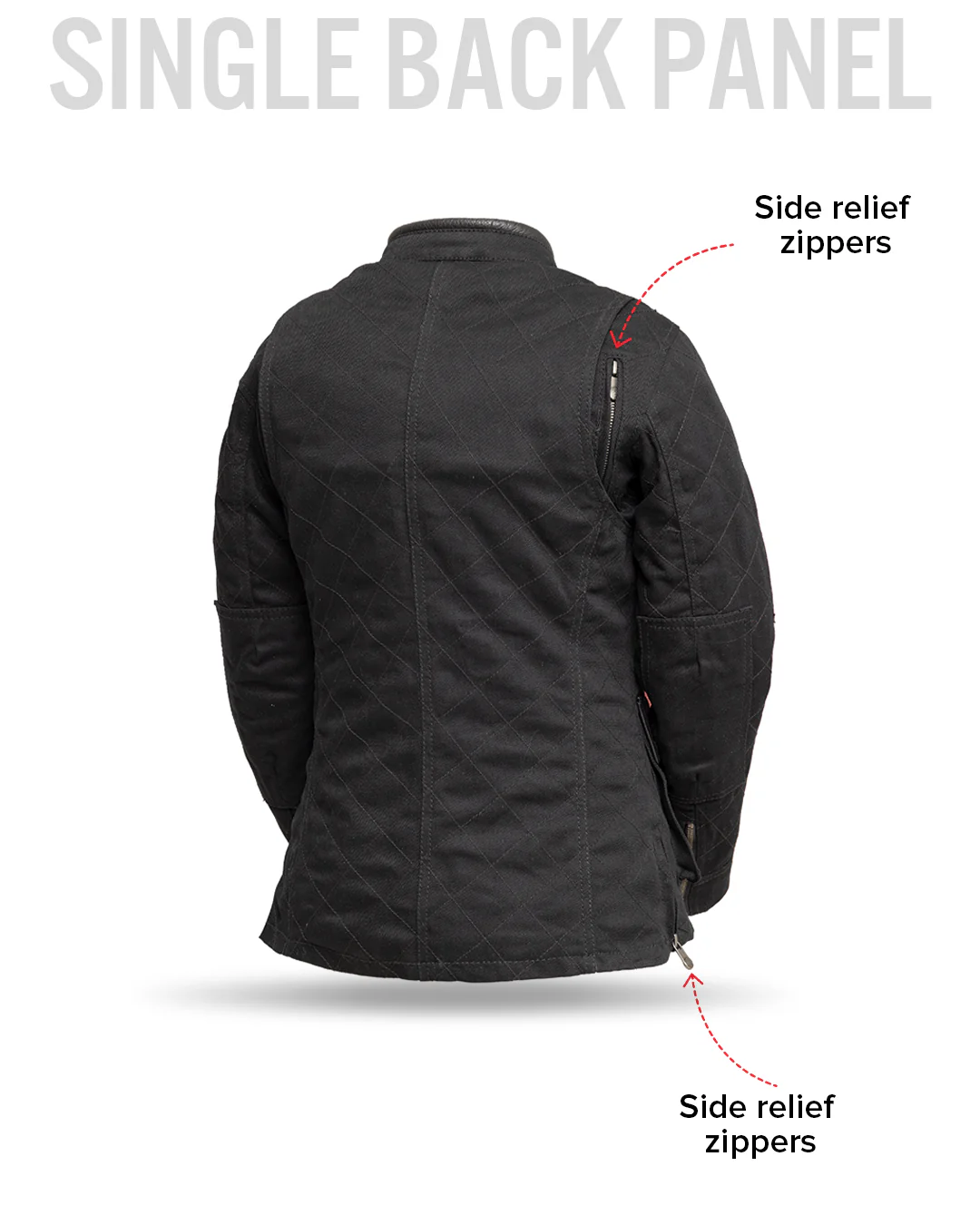 Outcast - Women's Twill Motorcycle Jacket - Image 5