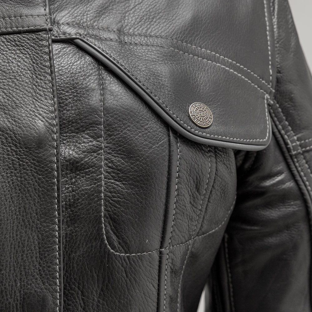 Outlander - Women's Motorcycle Leather Jacket - Image 3