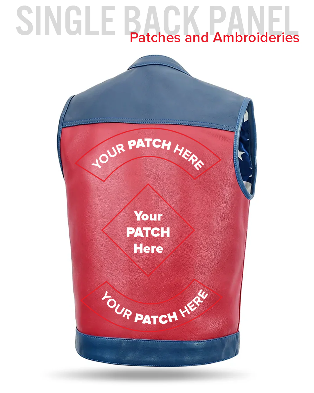 Patriot Rebel Men's Motorcycle Leather Vest - Image 13