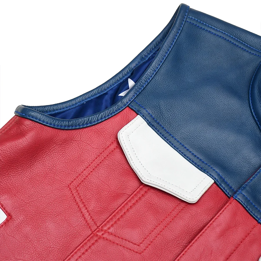 Patriot Rebel Men's Motorcycle Leather Vest - Image 6