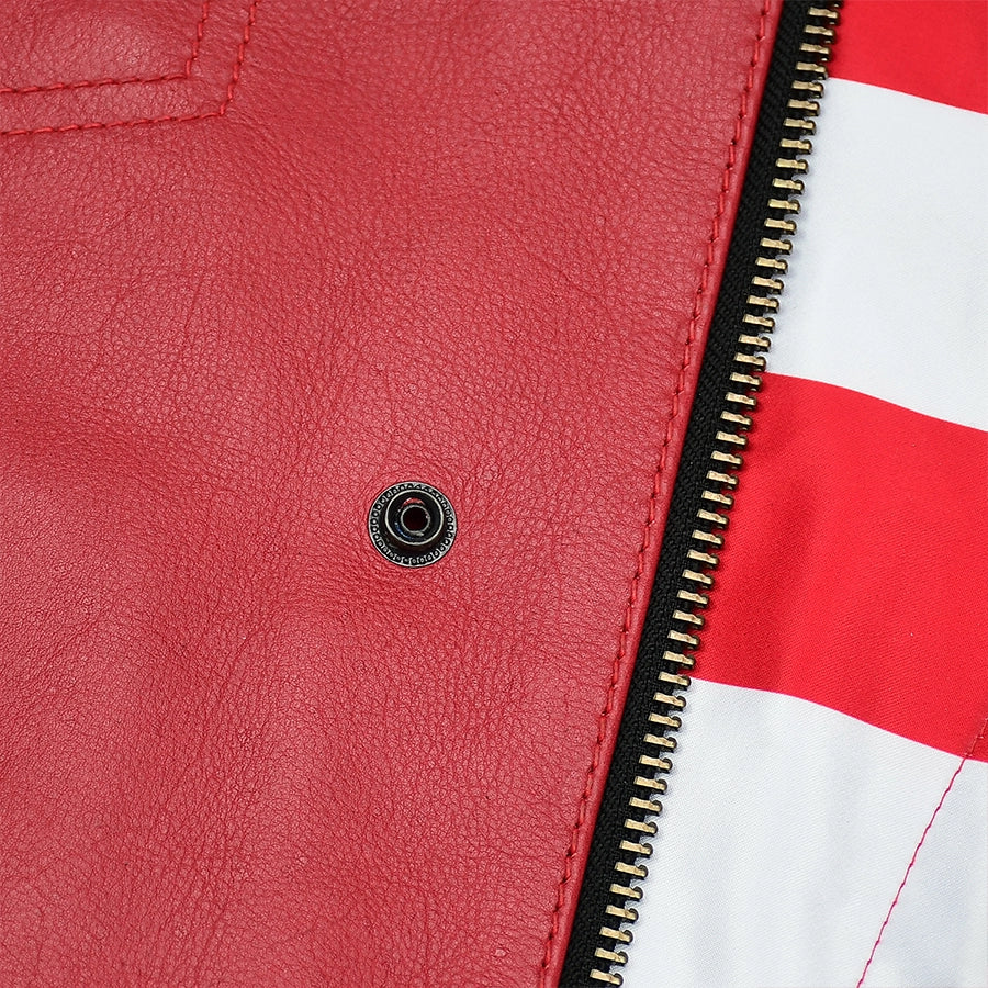 Patriot Rebel Men's Motorcycle Leather Vest - Image 8