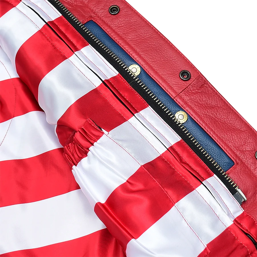 Patriot Rebel Men's Motorcycle Leather Vest - Image 9