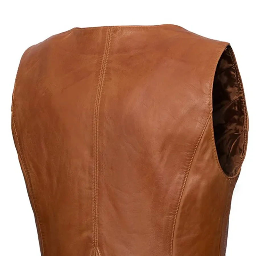 Savannah Women's Western Style Motorcycle Leather Vest - Image 11