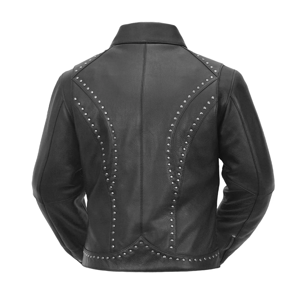 Scarlett Star - Womens Motorcycle Leather Jacket - Image 3