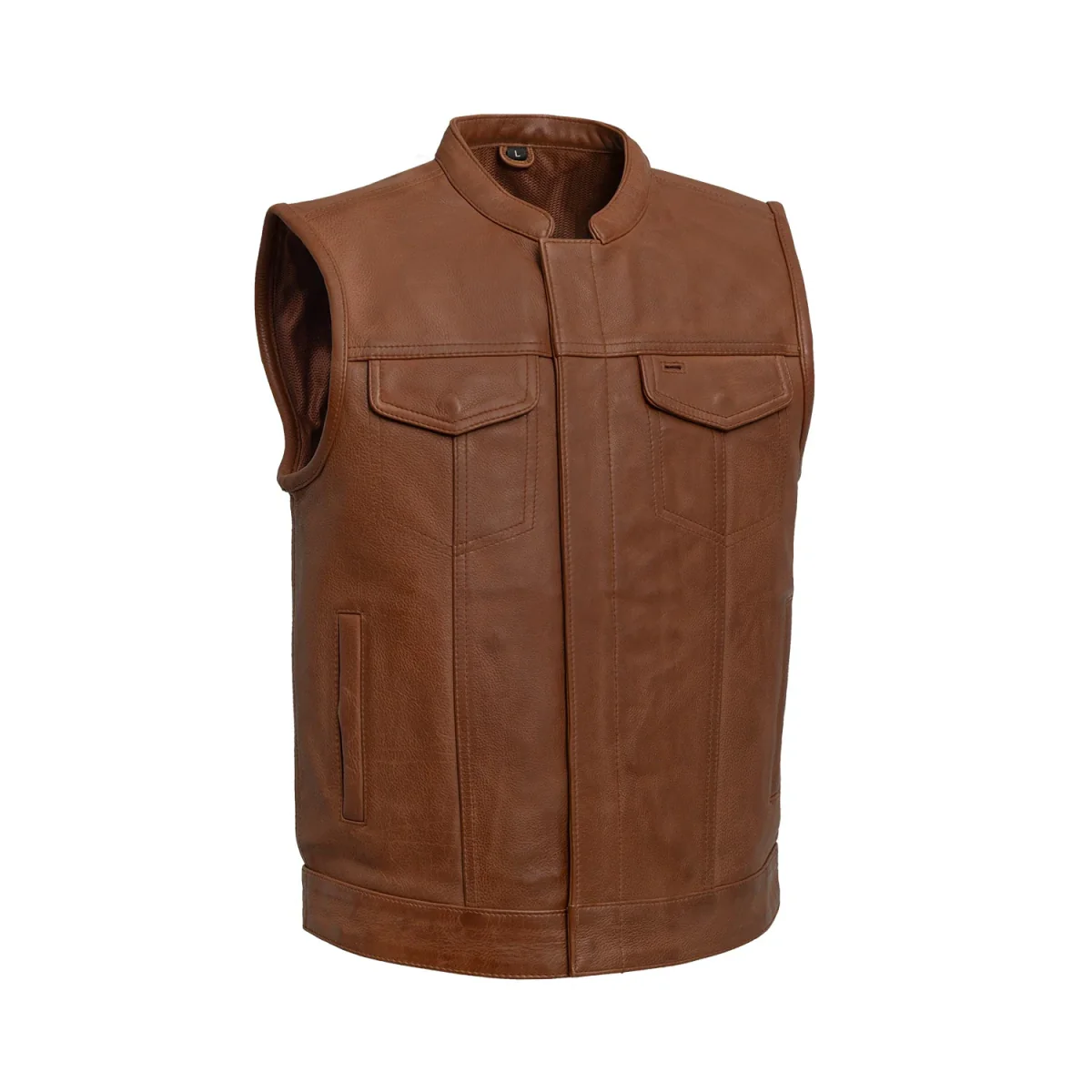 Sharp Shooter Men's Motorcycle Leather Vest - Image 16