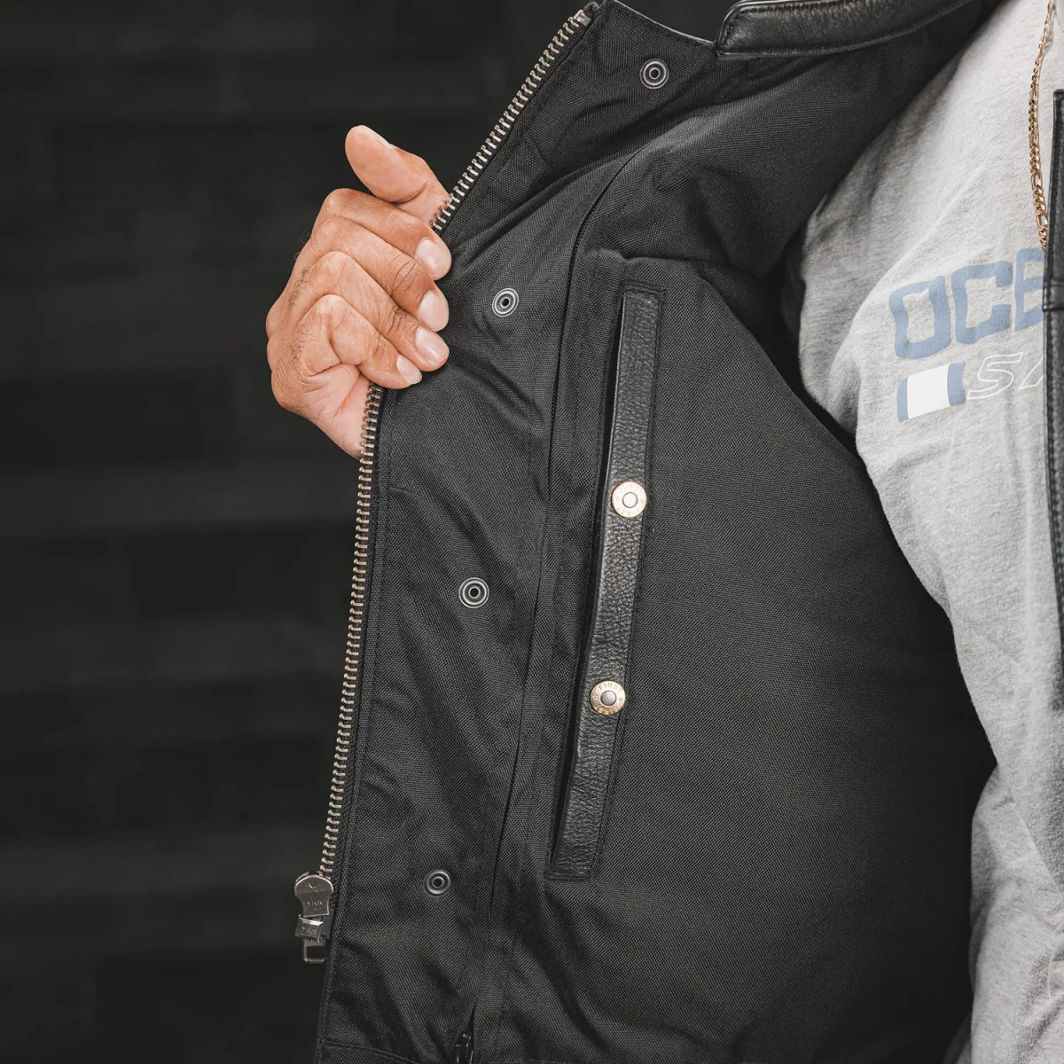 Sharp Shooter Men's Motorcycle Leather Vest - Image 5