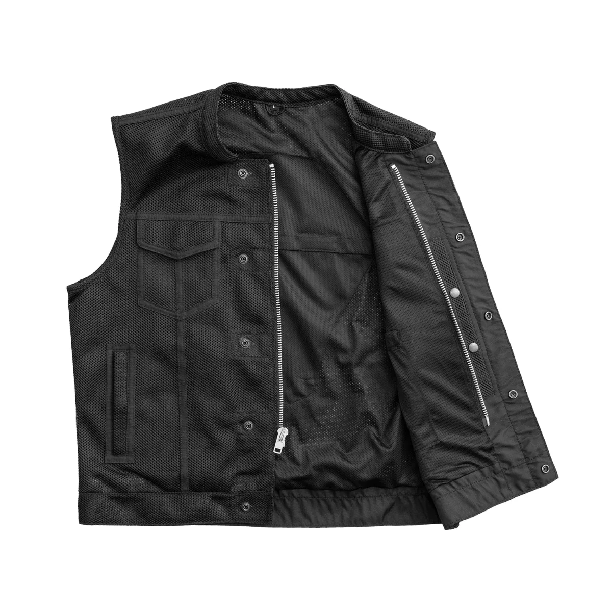 Sharp Shooter Moto Mesh Men's Motorcycle Vest - Image 3