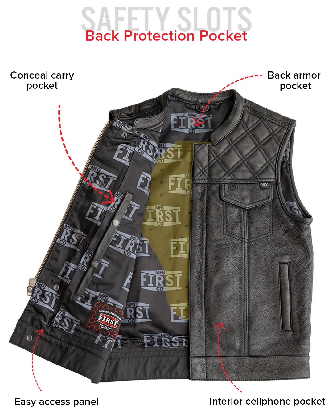 FMCo Men's Signature Leather Vest - Image 15