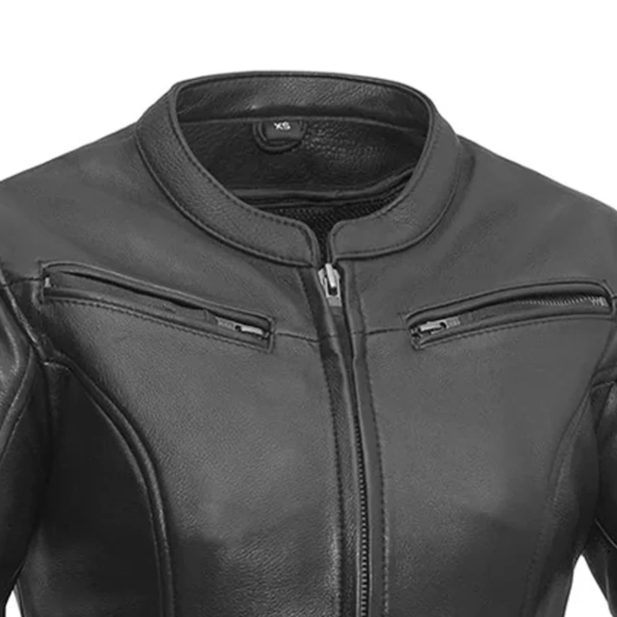 Speed Queen - Womens Motorcycle Leather Jacket - Image 4