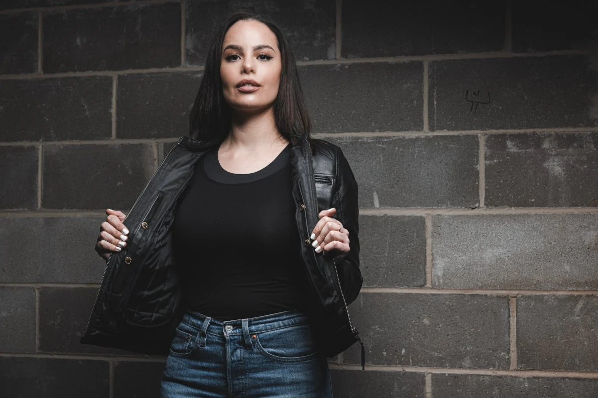 Supastar - Womens Motorcycle Leather Jacket - Image 5