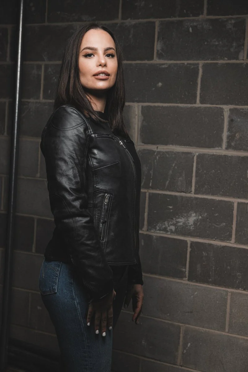 Supastar - Womens Motorcycle Leather Jacket - Image 6