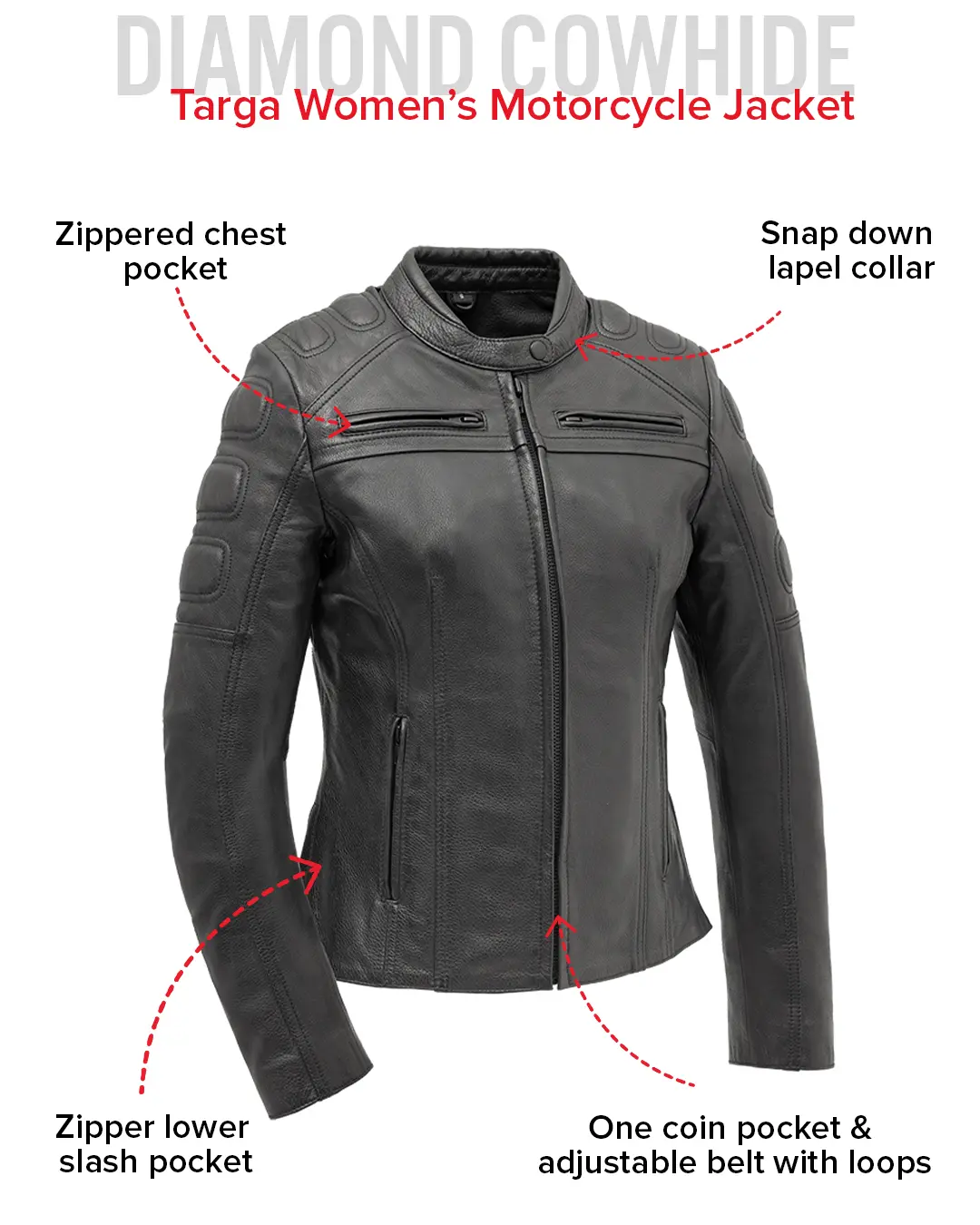 Targa - Women's Motorcycle Leather Jacket - Image 9
