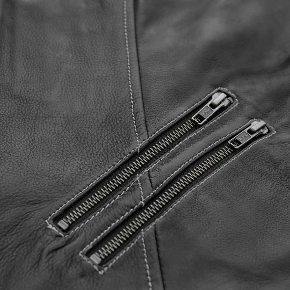 Quinn Women's Club Style Leather Vest - (Limited Edition) - Image 3