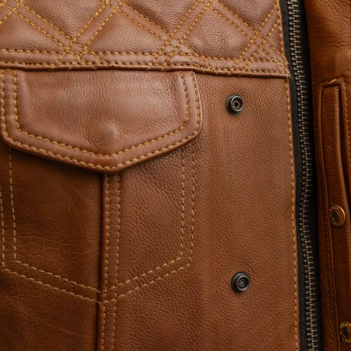 Timber Men's motorcycle leather vest (limited edition) - Image 5