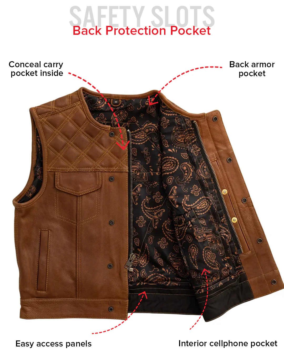 Timber Men's motorcycle leather vest (limited edition) - Image 8