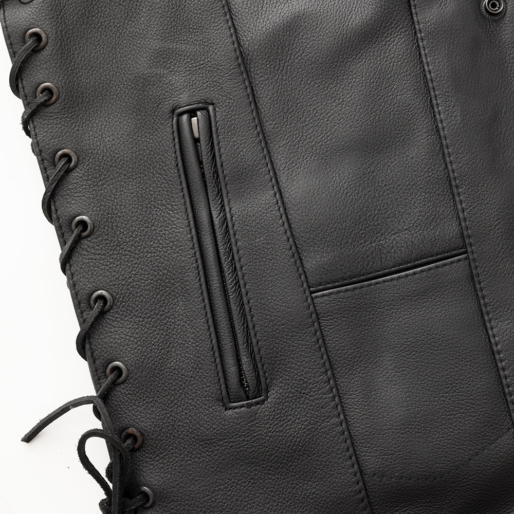 Top Biller Men's Motorcycle Western Style Leather Vest - Image 4