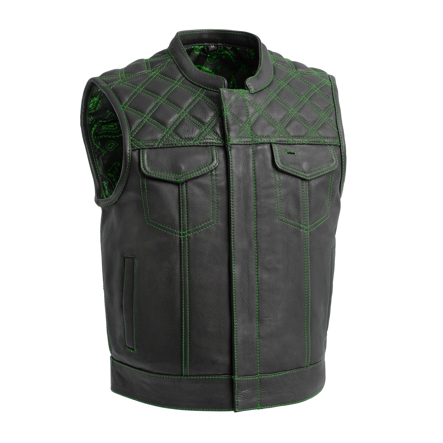Upside Men's Club Style Leather Vest - Image 19