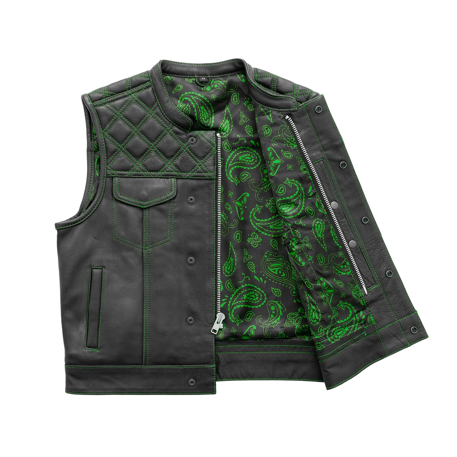 Upside Men's Club Style Leather Vest - Image 23