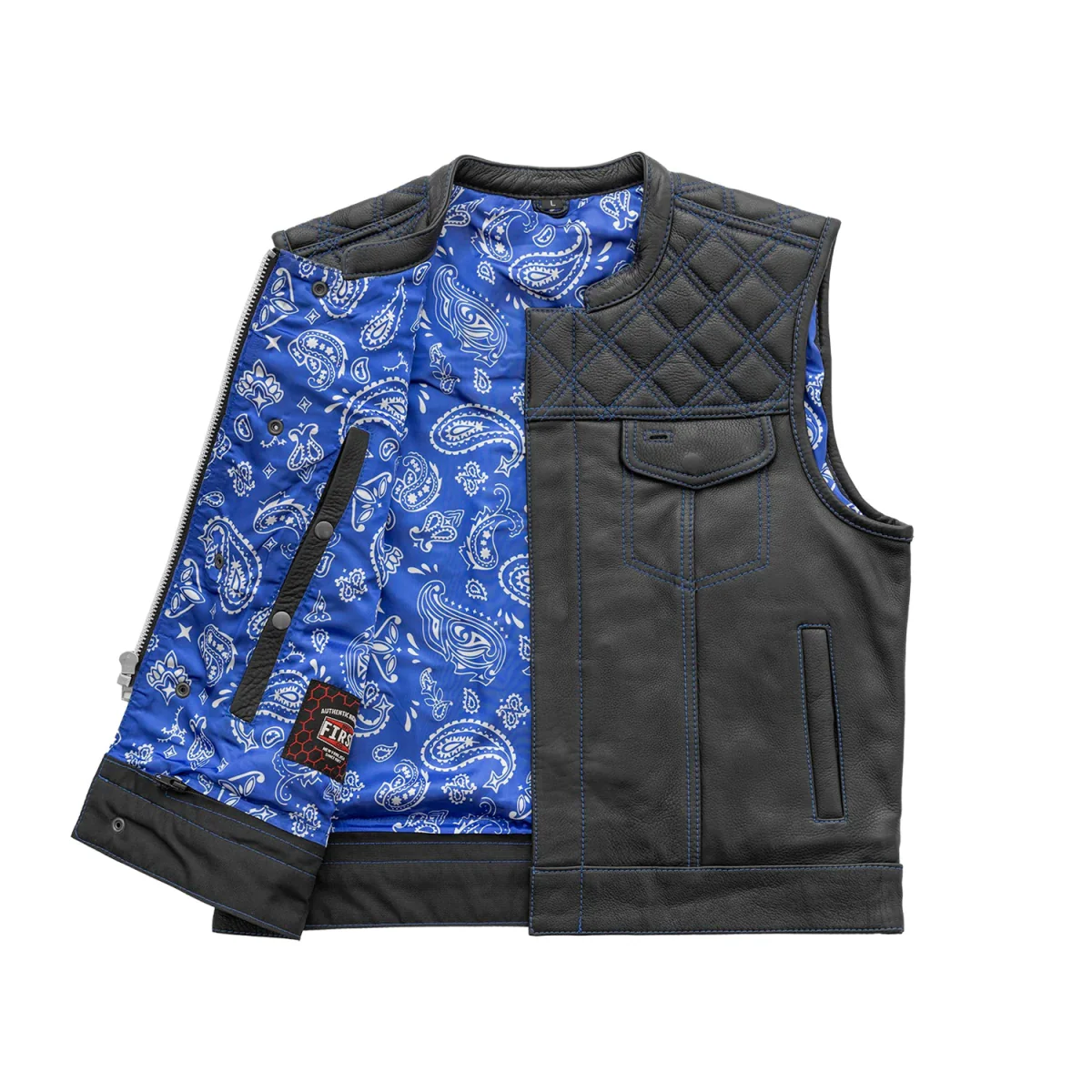 Upside Men's Club Style Leather Vest - Image 8