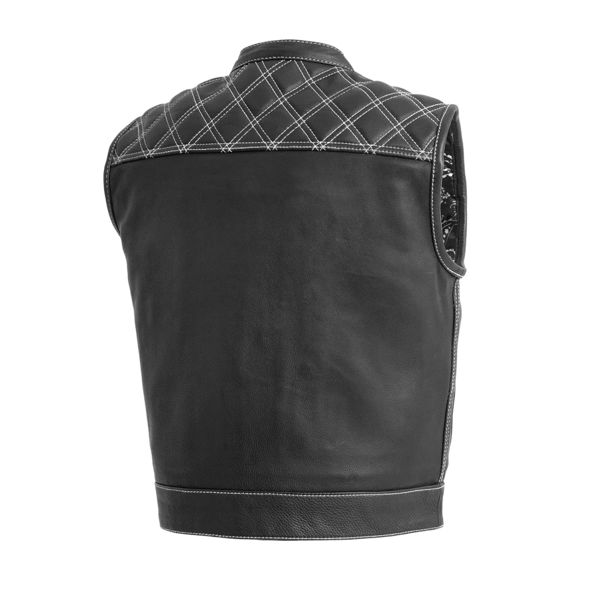 Upside Men's Club Style Leather Vest - Image 14