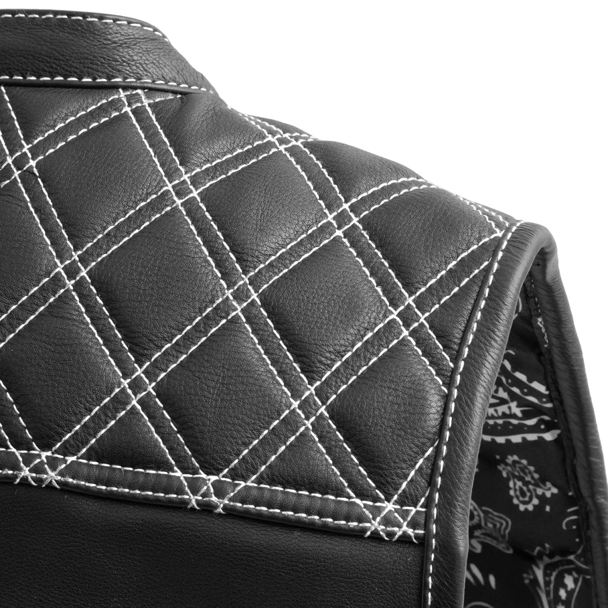 Upside Men's Club Style Leather Vest - Image 18