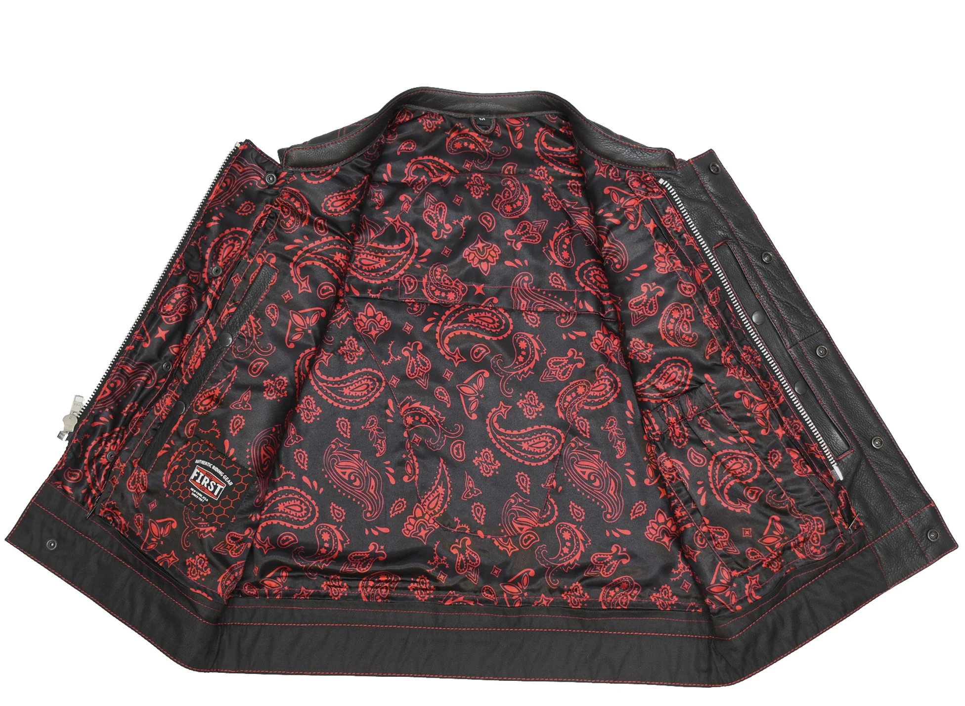 Upside Men's Club Style Leather Vest - Image 31