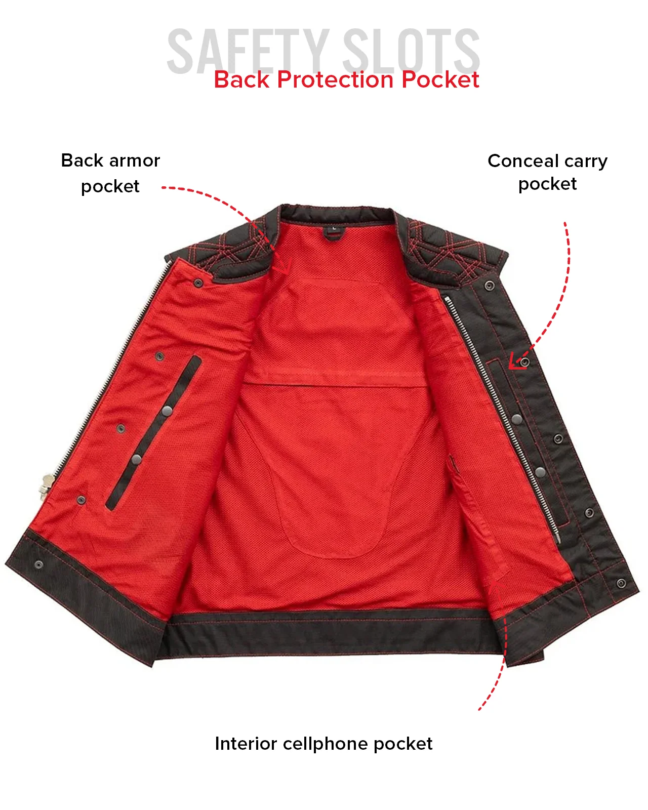 Upside Moto Mesh Men's Motorcycle Vest - Image 17