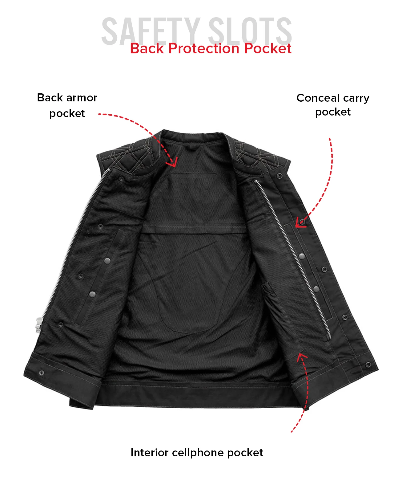 Upside Moto Mesh Men's Motorcycle Vest - Image 19