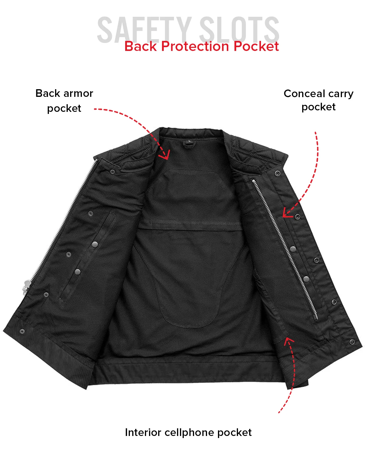 Upside Moto Mesh Men's Motorcycle Vest - Image 21