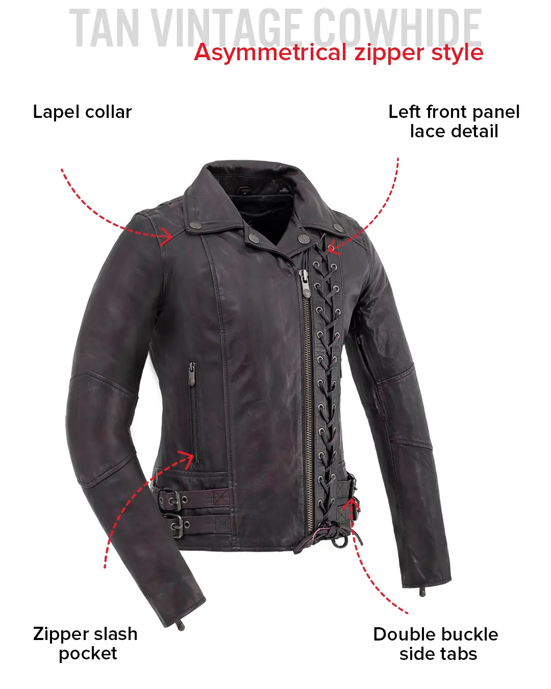 Wildside - Women's Motorcycle Leather Jacket - Image 10