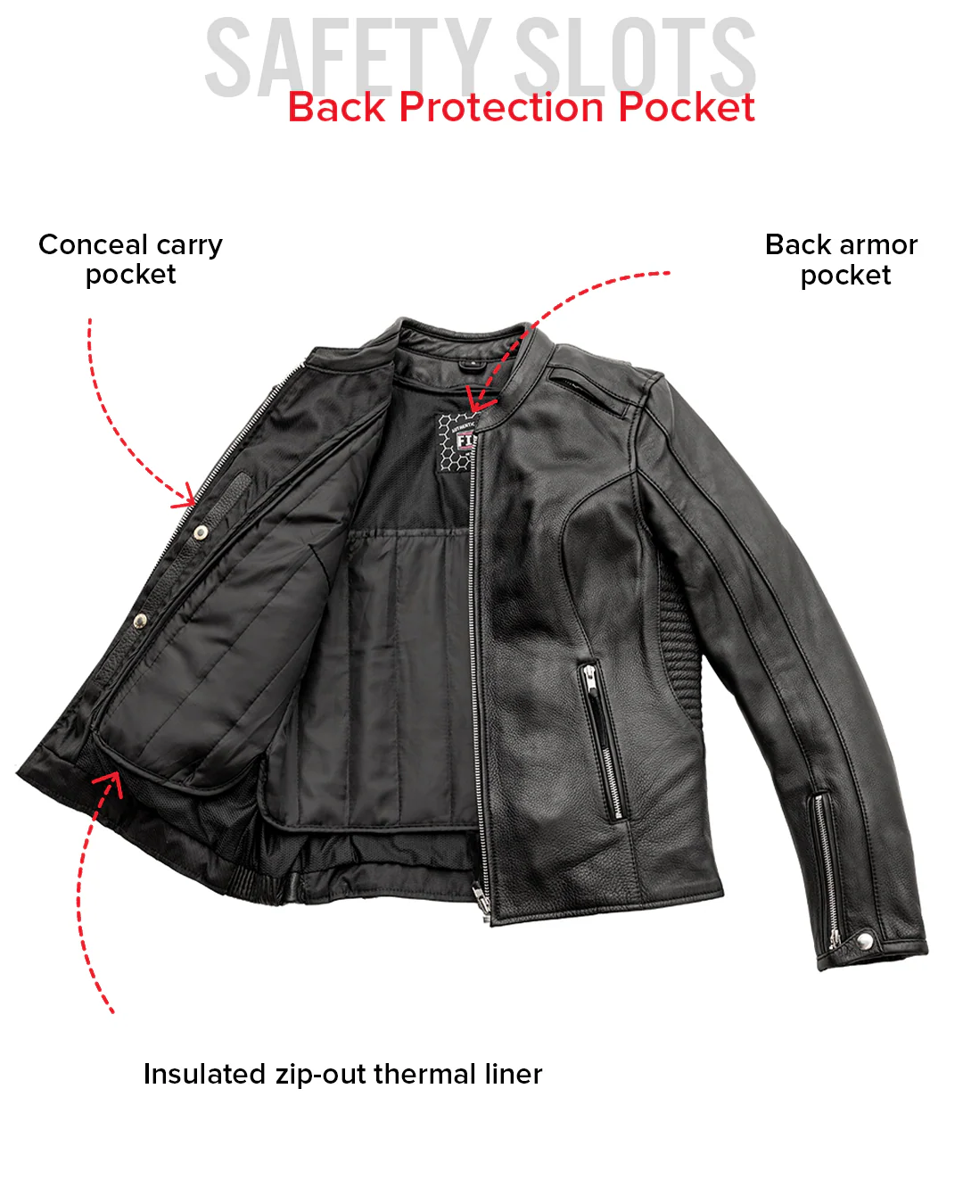 Cyclone - Women's Motorcycle Leather Jacket - Image 10