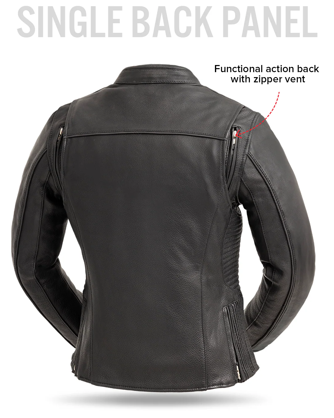 Cyclone - Women's Motorcycle Leather Jacket - Image 11