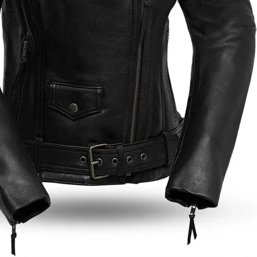 Iris - Women's Motorcycle Leather Jacket - Image 6