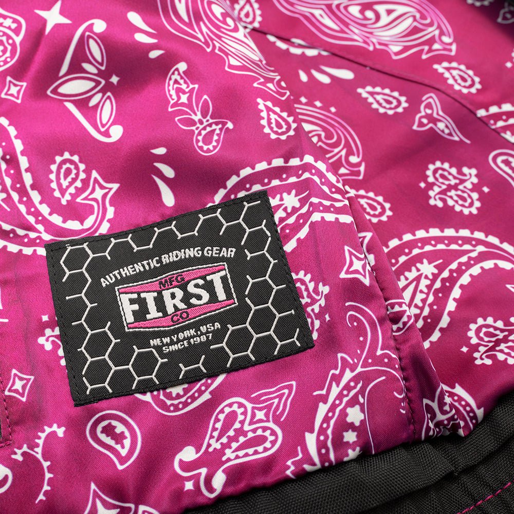 Jessica Women's  Motorcycle Leather Vest - Pink - Limited Edition - Image 3