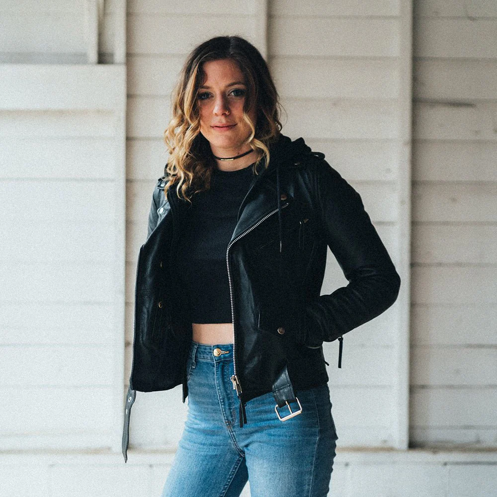 Ryman - Women's Motorcycle Leather Jacket - Image 4