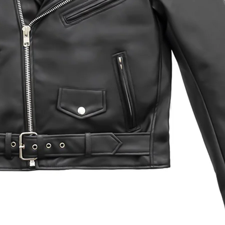 Cassandra - Women's Vegan Leather Motorcycle Jacket - Image 5